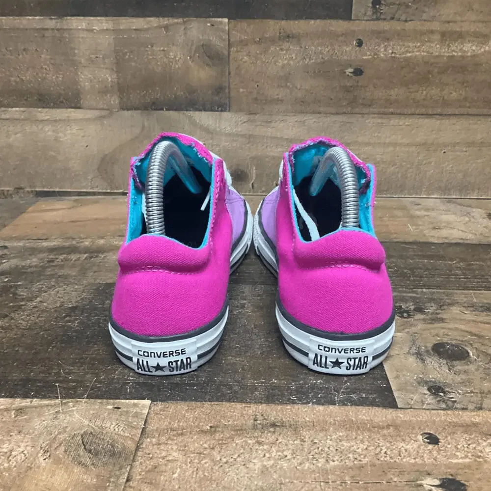 converse chuck taylor all star ox low top colorblock pink lavender girls 5
